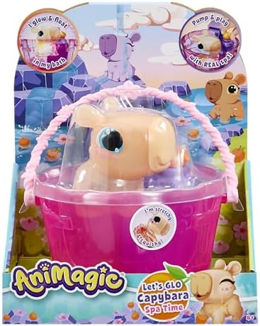 Animagic Let's Glo Capybara Spa Time | Squishy Stretchy Water Toy...