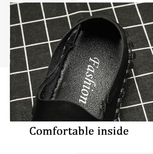 Men's Genuine Leather Cutout Fisherman Sandals Hand Stitched Fashion Comfortable Closed Toe Beach Walking Shoes4