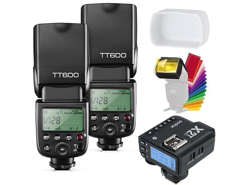 Amazon.com : Godox 2x TT600 Flash with Trigger Kit for Nikon