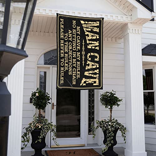 Drapeau Man Cave Rules 152 x 244 cm en textile résistant aux intempéries - 7