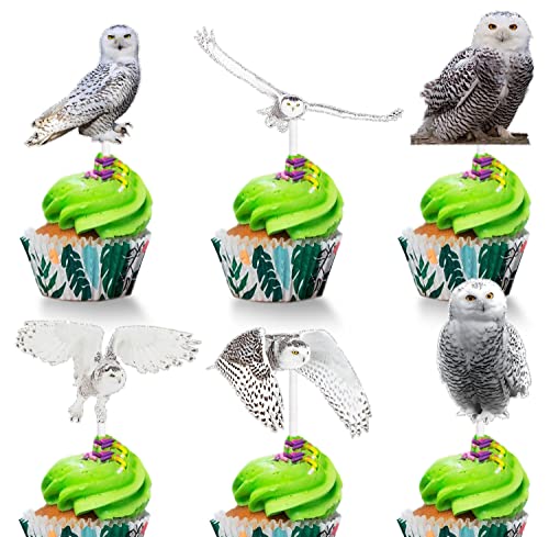 LIANGSS owl Cupcake Toppers set Picks Forest animals - Christmas gifts