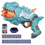 Dinosquad Dinosaur Blasters Toy for Toddlers, 50 Soft Foam Bullets & 5-Dart Rotating Drum, Dino Soft Bullet Blasters for Indoor Outdoor Shooting Game for 6 Year Old Boys Girls and Up