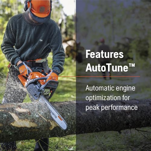 Image of Husqvarna 450X Rancher Gas Chainsaw 20 Inch, 50.2-cc 3.4-HP, 2-Cycle X-Torq Engine with Autotune For Cutting Firewood, Gifts for Men, 970702450