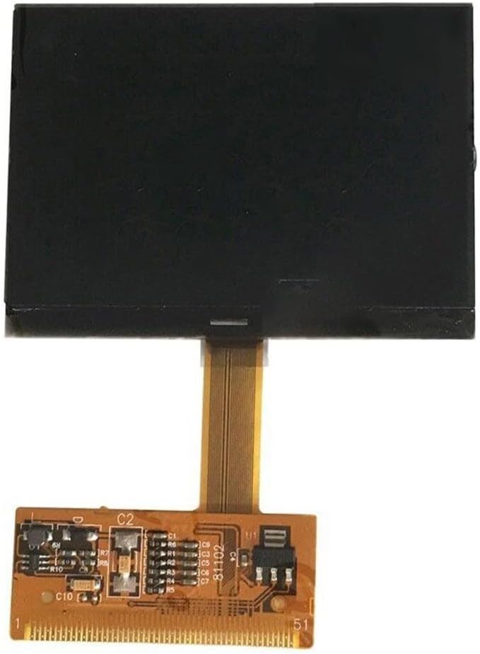 LCD Display Screen for A3 S3 8L For A6 C5 8N For AllRoad C5 S6 C5 for Jaeger Instrument Cluster Repair - Black Glass Digital Gauge Replacement, Compatible with 12V Vehicles