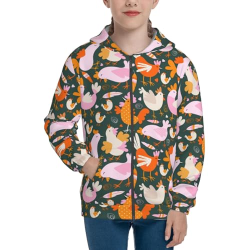 Japanese Waves1 Kid Hoodies Boys Zip Up Sweatshirts Girls Pullover with Pocket3