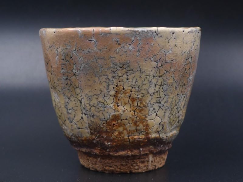 Amazon.co.jp: 黒田岳 本人作 鬼萩 萩焼 煎茶碗 検（ 茶道具