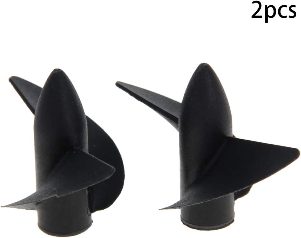 Fielect 1Pair 2 Blades CW/CCW Propeller for Ship Model Rc Boat Propeller Model Black Plastic Paddle 45mm Diameter 31.5mm Pitch M4 Hole Dia