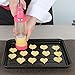 Cambom Clear Cookie Press Gun Kit with 16 Discs and 6 Icing Tips for DIY Biscuit Maker and Decoration Red