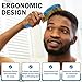 Handle Brushes for 360 Waves - Medium Hard Wave Hair Brushes Wave Styler Great for Wolfing Wave Styler Brush Great for Black Hair - Boar & Nylon Bristle Curve Wave Brush for Barbers & Daily Use (Blue)