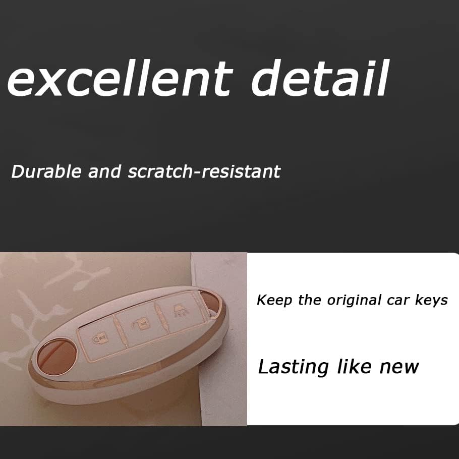 Miniatura 7 de Funda para llavero Nissan de dos materiales diferentes accesorios de llavero de 5 colores de TPU para Nissan 345 botones Altima Maxima Rogue Armada