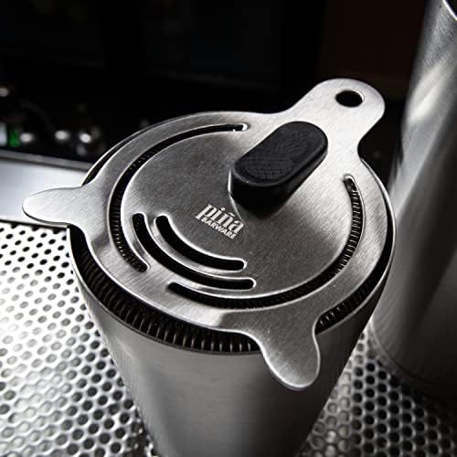 Piña Barware's The Hawthornette - Stainless Steel Commercial Hawthorne Style Cocktail Bar Strainer with Two Coils, Brushed Finish 1 Pack - Thumbnail 5