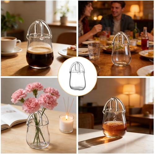 Verre à boire en forme de sac à main pour sublimer une table terne sans effort