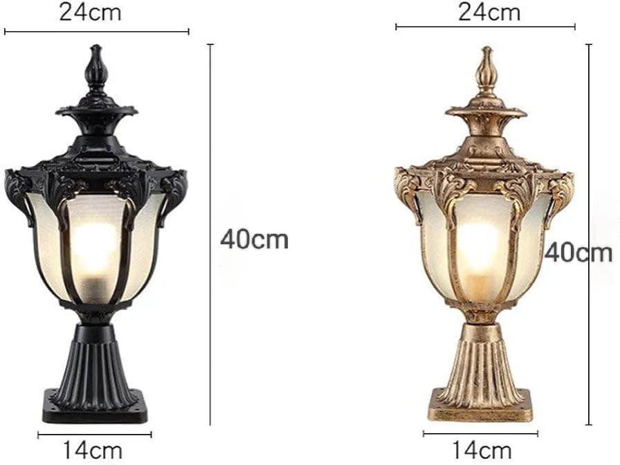 Image of Glowave Decorative Outdoor Bronze Square Post Light Pillar Light Column Light, Waterproof Lantern Post for Patio or Fench Deck, Doorway Porch Pillar Lamp - Warm White (P-6682 /S-BG)