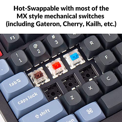 Image of Keychron K8 Pro QMK /VIA Wireless Mechanical Keyboard, Hot-Swappable TKL Custom Programmable Macro Wired Keyboard with Gateron G Pro Brown Switch, White Backlit, PBT Keycaps for Mac Windows Linux