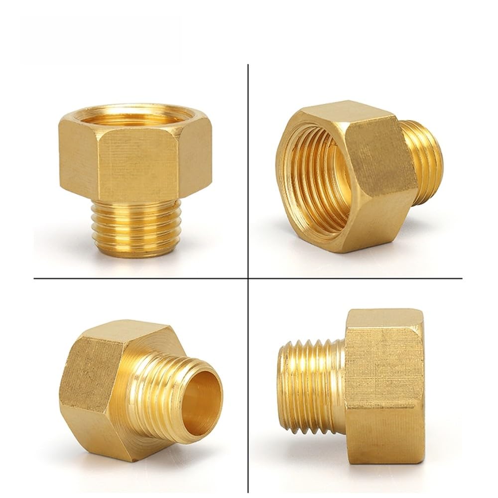 Connettori per tubi in ottone con filettatura maschio-femmina da 1/8" a 1/4" a 3/8" a 1/2" Adattatore accoppiatore in ottone Raccordo filettato