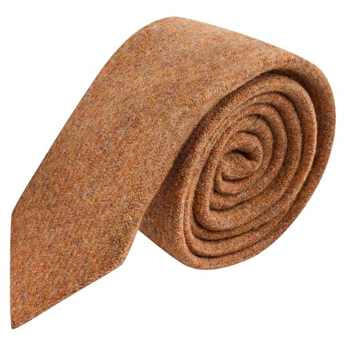 Cravate en laine King & Priory marron un accessoire de luxe