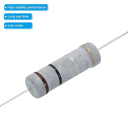 Miniatura 4 de PATIKIL Resistencia de película de carbono de 5 vatios y 0.1 ohmios, 20 resistencias de tolerancia al 5 %, anillo axial de color de plomo para
