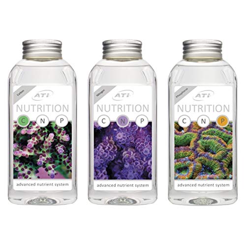 ATI Set Bundle Nutrition C N P - Kohlenstoff, Stickstoff, Phosphor organische Verbindungen + Nährstoffe für Meerwasser Aquarium
