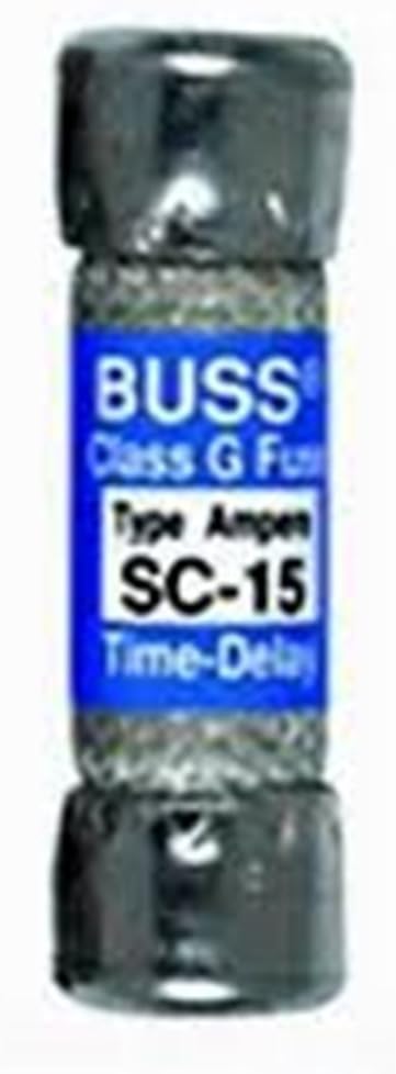 Bussmann Sc-15 Time Delay Cartridge Fuse, 15 Amp