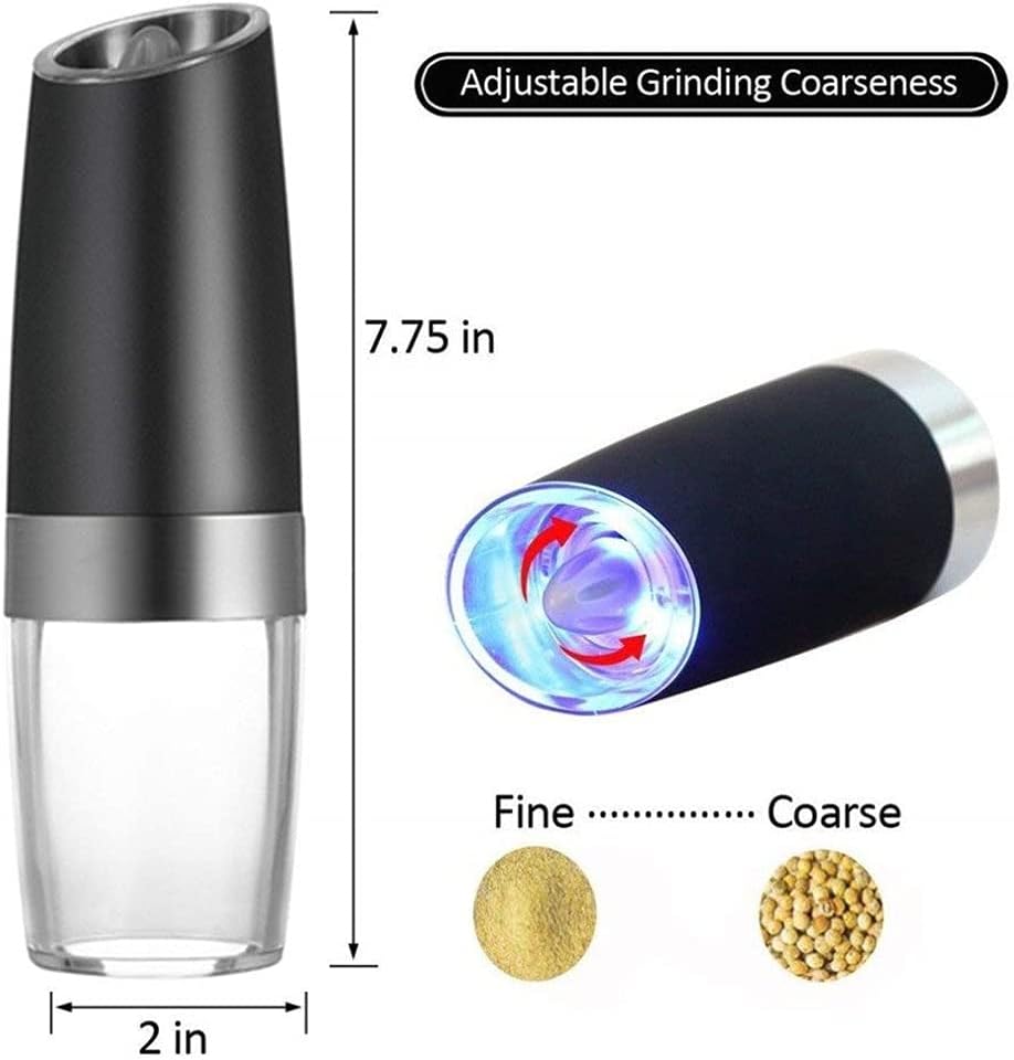 Automatic Electric Induction Stainless Steel Pepper Grinder Mill Food Particles For Home Kitchen