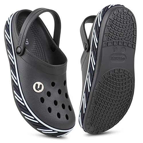 Image of URJO Tread Men's Clogs /Sandals with Adjustable Back Strap Ultra Soft & Flexibility Anti Skid Comfortable Waterproof Daily Mules Clogs /Sandals for Men