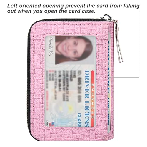 Image of Credit Card Wallet, RFID Card Case Wallet, Zipper Card Cases Holder for Men Women, RFID Blocking, KeyChain Wallet, Compact Size Card Organizer Case for Women