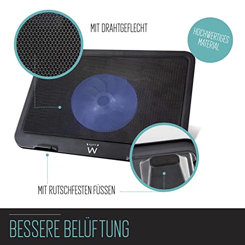 Lüfter für Laptops und Notebooks bis 16 Zoll - mit leisen Kühlungslüftern, zusätzlichem USB-Eingang, der die Lebensdauer des PCs erhält – Bild 3