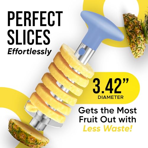 Image of Zulay Kitchen Stainless Steel Pineapple Corer, Slicer & Eye Peeler