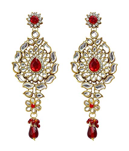 Image of Lucky Jewellery Designer Gold Plated Dulhan Bridal Jewelry Set 8 Pcs. for Girls & Women (3600-WZK-PARENT)