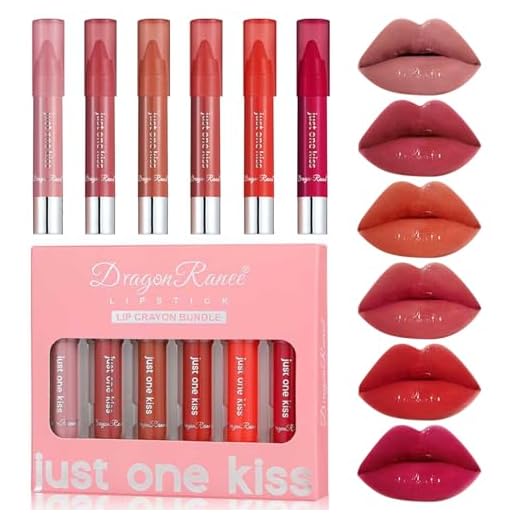 BONNIE CHOICE Conjunto De 6 Batons Hidratantes Nude Gloosy, À Prova D'Água, Longa Duração, Antiaderente, Lápis Labial Vermelho Malva, Delineador, Caneta, Para Mulheres, Presentes (Lip B)