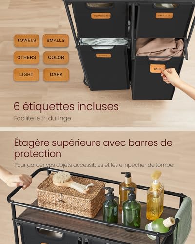 Corbeille à linge avec roulettes pour simplifier la routine de buanderie