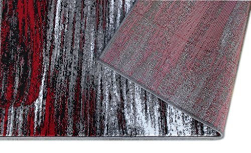 Tapete Masada Rugs 8 ft x 10 ft Rojo Gris Negro miniatura 6