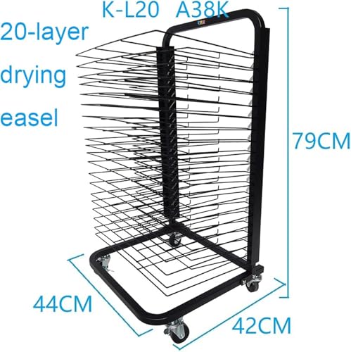 Rack de séchage d'atelier en finition poudrée noire haute résistance