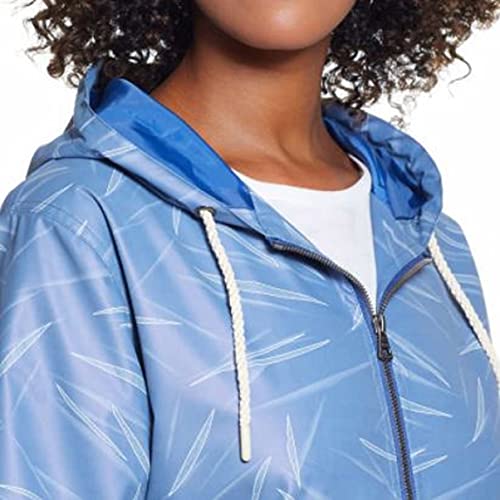 Weatherproof Vintage Womens Waterproof Coated Rain Jacket with Hood -Light Windbreaker Raincoat for Women-Hooded Rain Slicker3