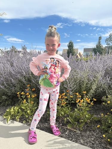 Image of Disney Frozen Minnie Mouse Stitch Princess Fall Toddler Girl Outfit 2 Piece Girl Clothes Long Sleeve Sweatshirt and Leggings