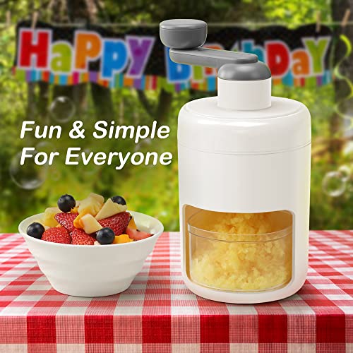Ice Shaver Manual Snow Cone Machine Protable Shaved Ice Maker Ice Crusher With 3 Free Ice Boxes #TOP5