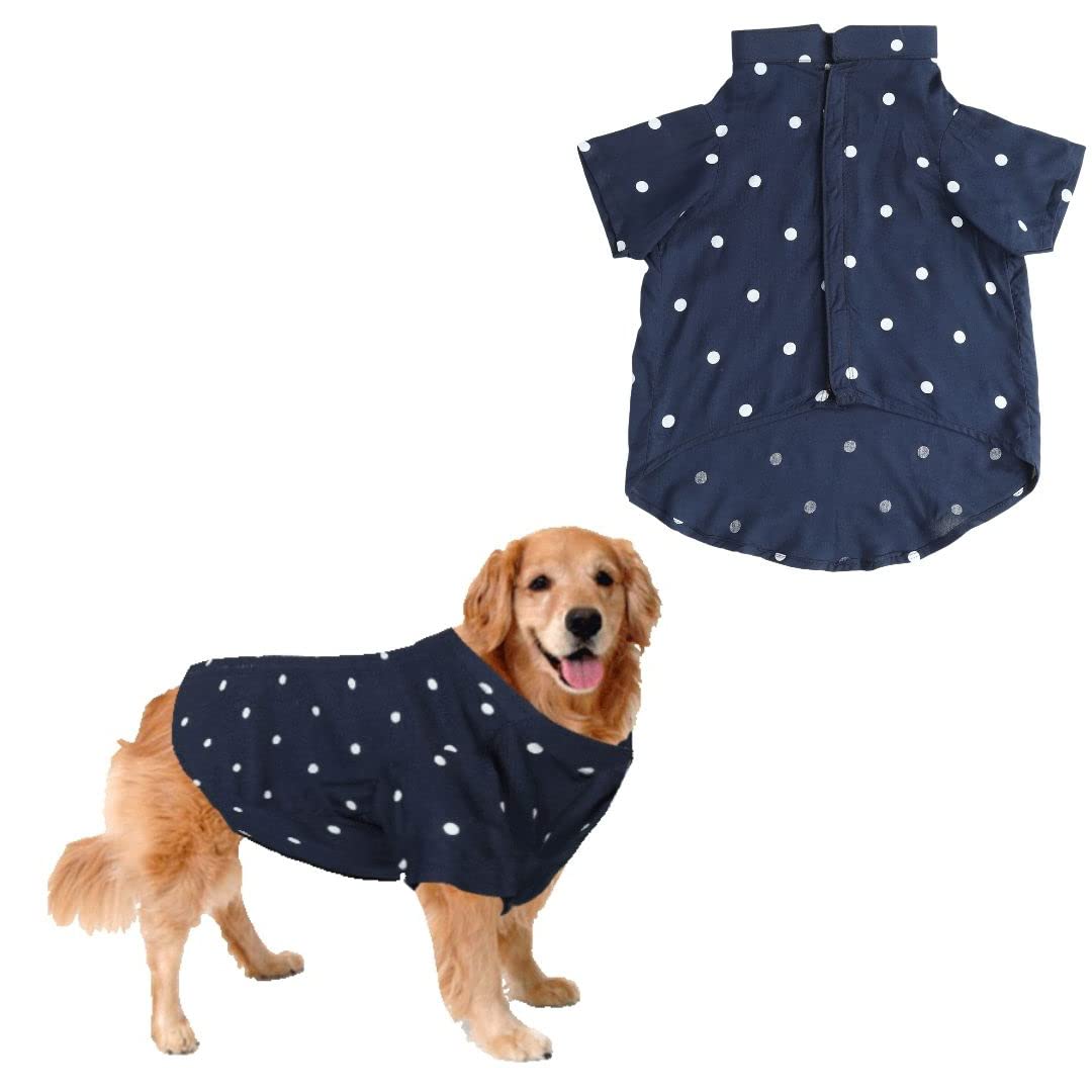 Sage Square Crazy Printed Dog Shirt, Trending Dog Shirt, Ultra Soft & Light Weight, Comfortable & Breathable Dog Apparel, Trendy Outfit (Polka Blue) (XXXLarge - 30inch) (B0B6RPTC5T) Amazon Price History, Amazon Price Tracker