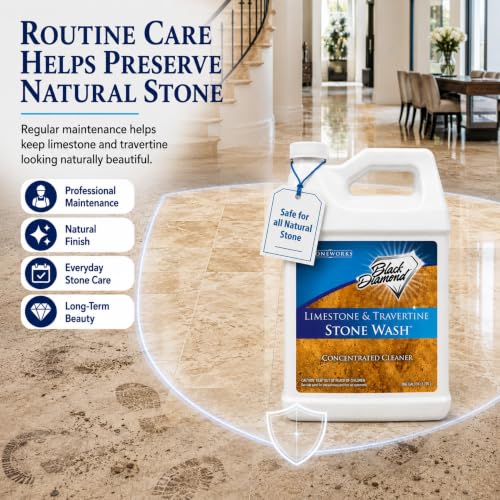 Image of Limestone and Travertine Floor Cleaner: Natural Stone, Marble, Slate Ph Neutral . 1 Gallon Concentrate