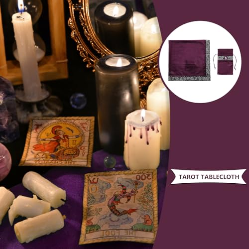 Nappe de divination velours de qualité avec broderie argentée