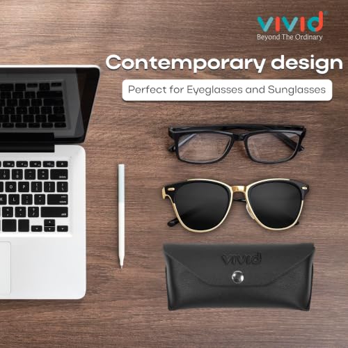 Image of VIVID Unisex Specs Snap Button Eyewear Dabbi Faux Leather Soft Case Cover