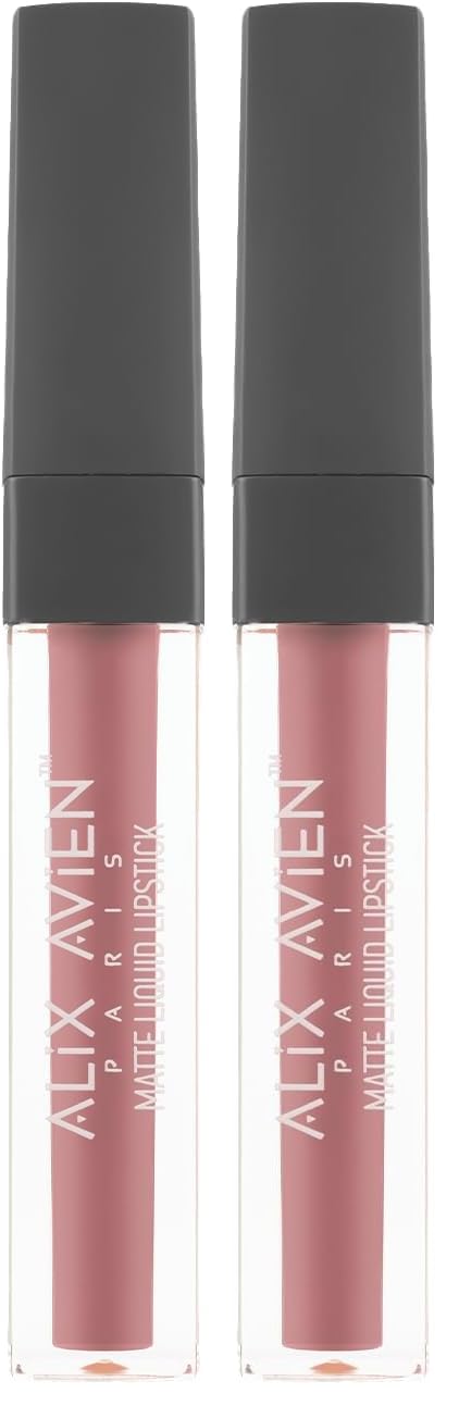 ALIX AVIEN Uzun Süre Kalıcı Kadifemsi Kuruma Yapmayan Mat Likit Ruj - Matte Liquid Lipstick 505 Nude Pink (2 paketi)
