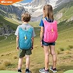 SKYSPER Kid Backpack for Boys Girls Kids Travel Backpack Day Pack for Outdoor Day Trips Kids 16" tall(Cyan) - Image 2