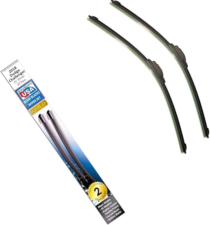 Beam Blade Wipers Set for 2018 Dodge Challenger Replacement