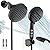 Filtered Shower Head with Handheld Spray Combo, High Pressure Rain Shower Heads with 10 Spray Modes, Double Shower Head for Hard Water, Detachable Showerhead with 78 Inch Hose, Black