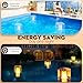 LanPool Floating Pool Lights, Solar Flame Pool Lights Waterproof, Square Pool Light, Glow in The Dark Light Up Swimming Pools Accessories,Floating Solar Light for Pools Pond Outdoor-2PCS