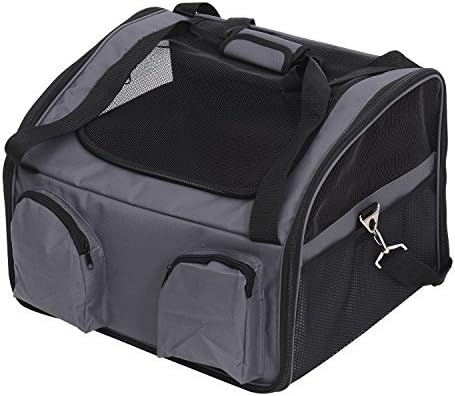 PawHut Soft Sided Pet Travel Carrier - Iron Gray