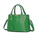 OURBAG Women Leather Handbags Fashion Top Handle Bag Cross body Shoulder Bag for Ladies Green Medium