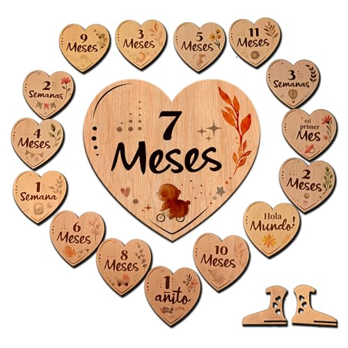 MOMENTOS ÚNICOS. Set tarjetas placas fichas de madera forma de corazón grabada por ambas caras en...