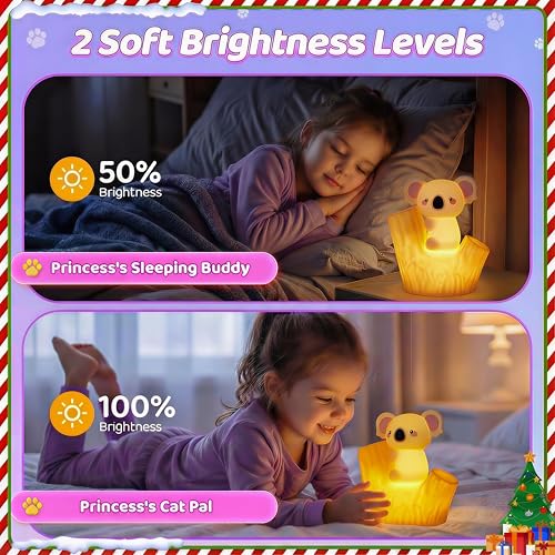 Lámpara de noche infantil Koala LED recargable USB multicolor miniatura 5