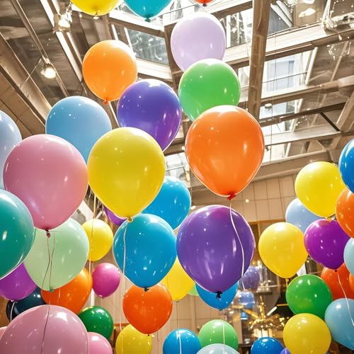 Image of 300 Pcs 12 Inch Balloons 15 Kinds Colors Latex Colorful Party Balloon Bulk for Various Party Events Decorations